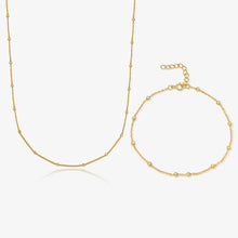 Load image into Gallery viewer, Simple Style Classic Style Solid Color Sterling Silver Plating 18k Gold Plated White Gold Plated Women&#39;s Bracelets Necklace
