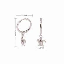 Load image into Gallery viewer, 1 Pair Simple Style Tortoise Sterling Silver Plating White Gold Plated Gold Plated Drop Earrings
