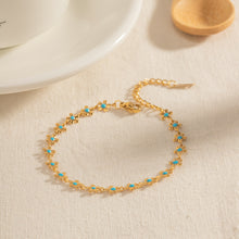 Load image into Gallery viewer, Blue Daisy Flower Bracelet
