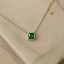 Load image into Gallery viewer, Emerald Square Necklace
