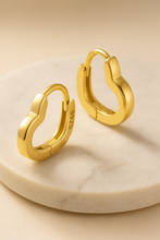 Load image into Gallery viewer, Tiana Heart Huggie Hoops
