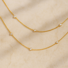 Load image into Gallery viewer, Diamond Station Necklace
