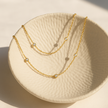 Load image into Gallery viewer, Diamond Station Necklace
