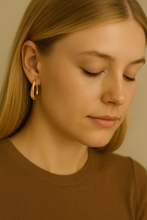 Load image into Gallery viewer, Chloe Gold Hoops

