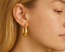 Load image into Gallery viewer, Chloe Gold Hoops

