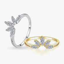 Load image into Gallery viewer, Elegant Crown Sterling Silver Plating Inlay Zircon 14k Gold Plated Rhodium Plated Rings
