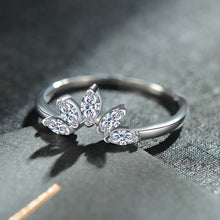 Load image into Gallery viewer, Elegant Crown Sterling Silver Plating Inlay Zircon 14k Gold Plated Rhodium Plated Rings
