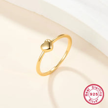 Load image into Gallery viewer, Elegant Heart Shape Sterling Silver Plating 18k Gold Plated Rings
