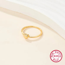 Load image into Gallery viewer, Elegant Heart Shape Sterling Silver Plating 18k Gold Plated Rings
