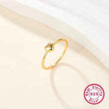 Load image into Gallery viewer, Elegant Heart Shape Sterling Silver Plating 18k Gold Plated Rings
