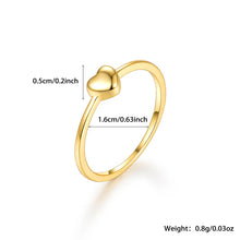 Load image into Gallery viewer, Elegant Heart Shape Sterling Silver Plating 18k Gold Plated Rings
