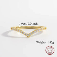 Load image into Gallery viewer, Elegant Simple Style Color Block Sterling Silver Plating Inlay Zircon 14k Gold Plated Rose Gold Plated White Gold Plated Rings
