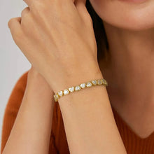Load image into Gallery viewer, Elegant Simple Style Heart Shape Sterling Silver Plating Inlay Zircon 14k Gold Plated White Gold Plated Bracelets
