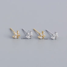 Load image into Gallery viewer, Fashion Crown Sterling Silver Rhinestones Ear Studs 1 Pair
