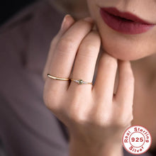 Load image into Gallery viewer, Fashion Round Sterling Silver Inlay Zircon Rings 1 Piece
