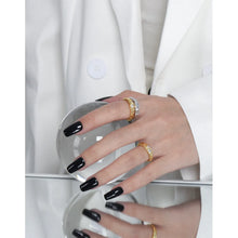 Load image into Gallery viewer, Fashion Solid Color Sterling Silver Plating Inlay Artificial Gemstones Rings 1 Piece
