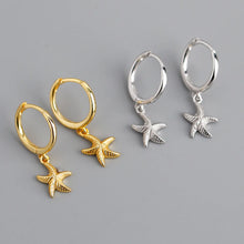 Load image into Gallery viewer, Fashion Starfish Sterling Silver Plating Drop Earrings 1 Pair
