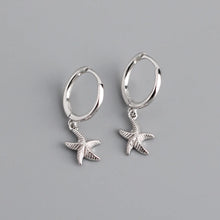 Load image into Gallery viewer, Fashion Starfish Sterling Silver Plating Drop Earrings 1 Pair
