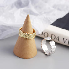 Load image into Gallery viewer, French Style Light Luxury Ins Ring S925 Sterling Silver Korean Version Of Irregular Tin Foil Paper Ring
