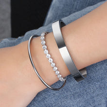 Load image into Gallery viewer, Glam Simple Style Solid Color Sterling Silver Plating Inlay Zircon White Gold Plated Rhodium Plated Silver Plated Tennis Bracelet
