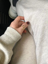 Load image into Gallery viewer, Ig Style Simple Style Lines Sterling Silver Plating Open Ring
