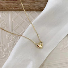 Load image into Gallery viewer, Lady Heart Shape Sterling Silver Plating 14k Gold Plated Necklace
