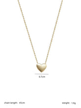 Load image into Gallery viewer, Lady Heart Shape Sterling Silver Plating 14k Gold Plated Necklace
