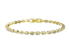 Load image into Gallery viewer, Simple Style Classic Style Shiny Round Sterling Silver Plating Inlay Zircon White Gold Plated Bracelets
