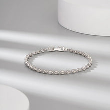 Load image into Gallery viewer, Simple Style Classic Style Shiny Round Sterling Silver Plating Inlay Zircon White Gold Plated Bracelets
