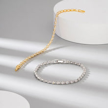 Load image into Gallery viewer, Simple Style Classic Style Shiny Round Sterling Silver Plating Inlay Zircon White Gold Plated Bracelets
