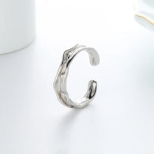 Load image into Gallery viewer, Simple Style Waves Sterling Silver Irregular Plating Gold Plated Rings
