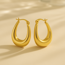 Load image into Gallery viewer, Chloe Gold Hoops
