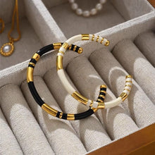 Load image into Gallery viewer, Wholesale Retro Color Block Titanium Steel Plating Bangle
