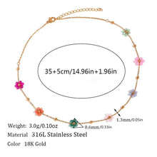 Load image into Gallery viewer, Simple Style Flower Stainless Steel Plating 18k Gold Plated Necklace
