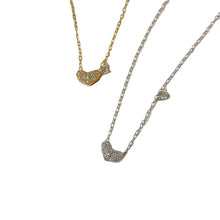 Load image into Gallery viewer, Wholesale Simple Style Heart Shape Sterling Silver 14k Gold Plated Zircon Pendant Necklace
