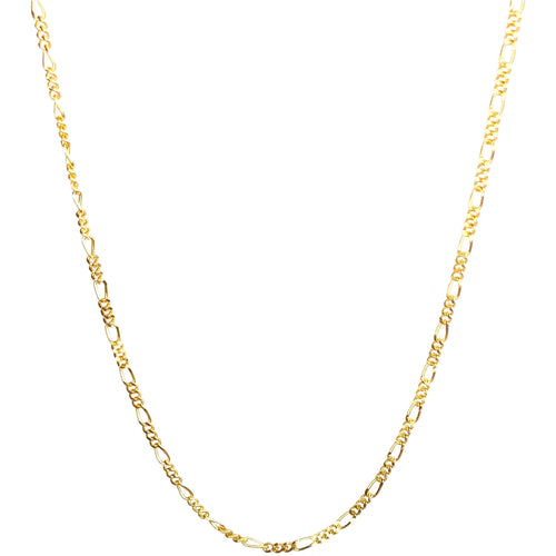 18K gold plated sterling silver figaro chain necklace