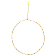 Load image into Gallery viewer, 18K gold plated sterling silver figaro chain necklace
