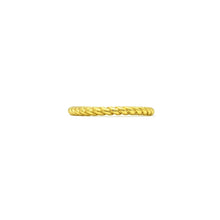 Load image into Gallery viewer, 18K gold plated sterling silver rope twist adjustable ring
